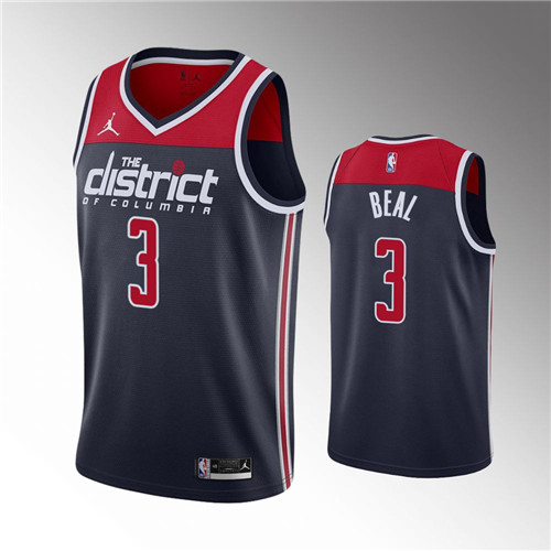 Washington Wizards Bradley Beal Statement Navy stitched Jersey #3