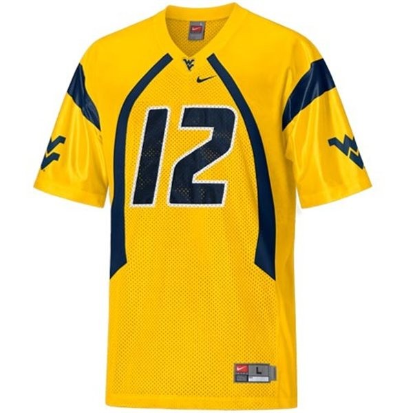 west virginia mountaineers 12 geno smith gold football youth jersey