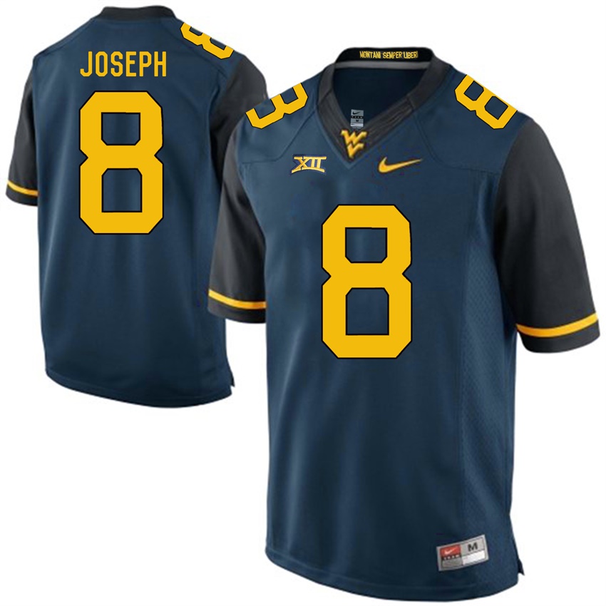 west virginia mountaineers blue karl joseph college football jersey