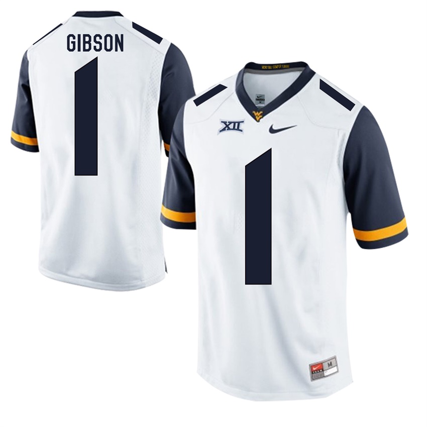 west virginia mountaineers white shelton gibson college football jersey
