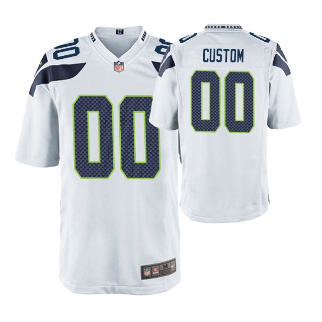 white 00 custom game jersey stitched