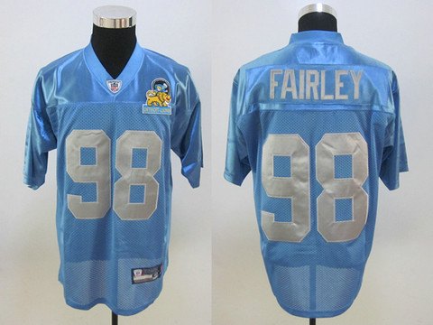 wholesale nfl jerseys detroit lions #98 fairley Light blue ( Detroit-Lions Patch)