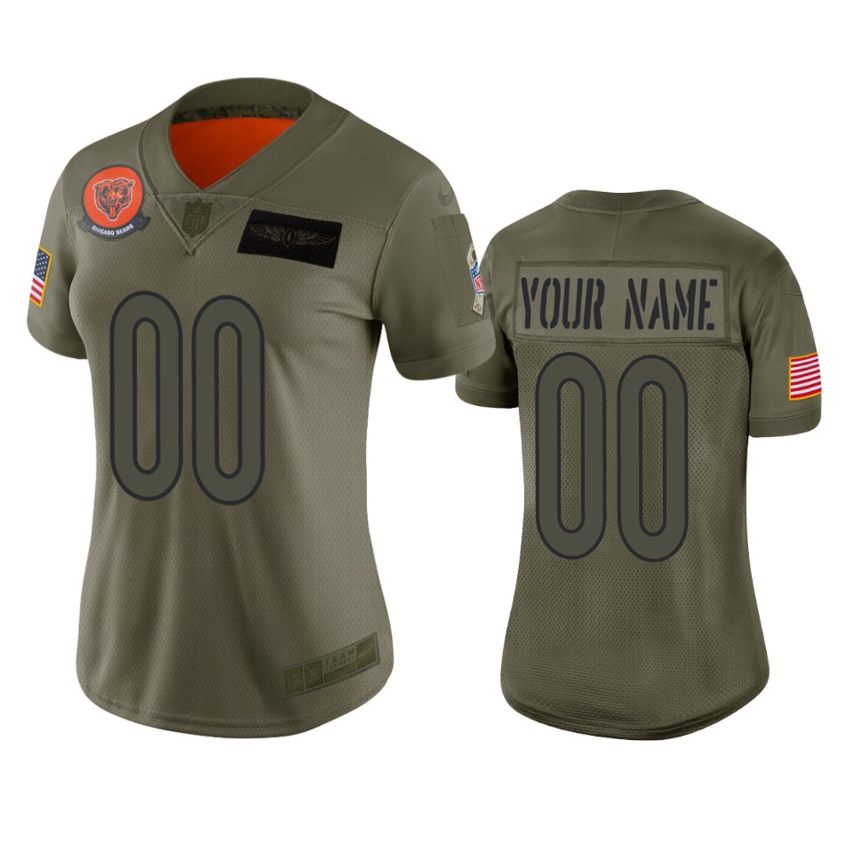 women's bears custom camo limited 2019 salute to service jersey