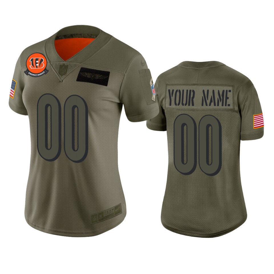 women's bengals custom camo limited 2019 salute to service jersey