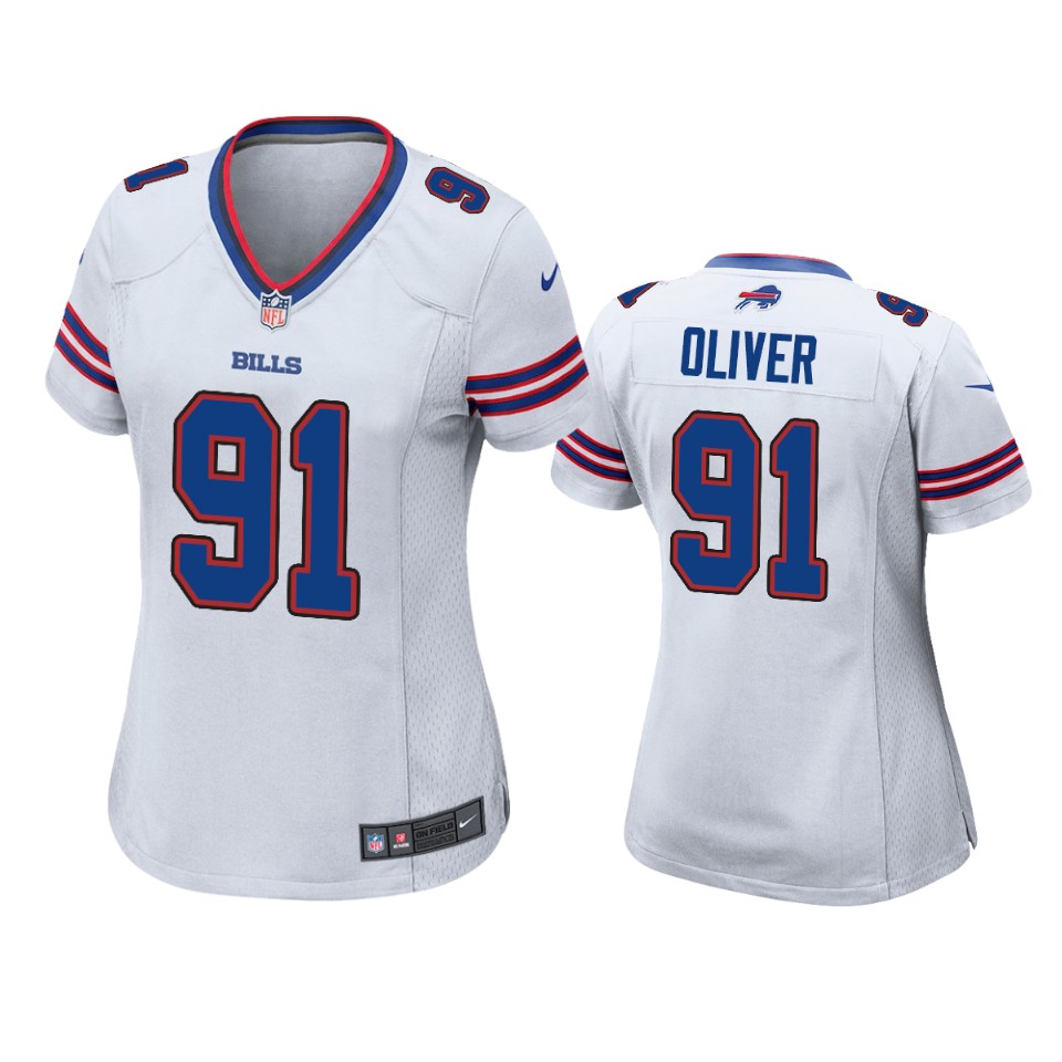 women's bills ed oliver white game jersey