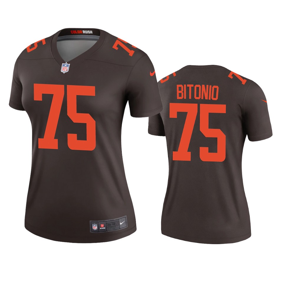 women's browns joel bitonio brown 2020 alternate legend jersey