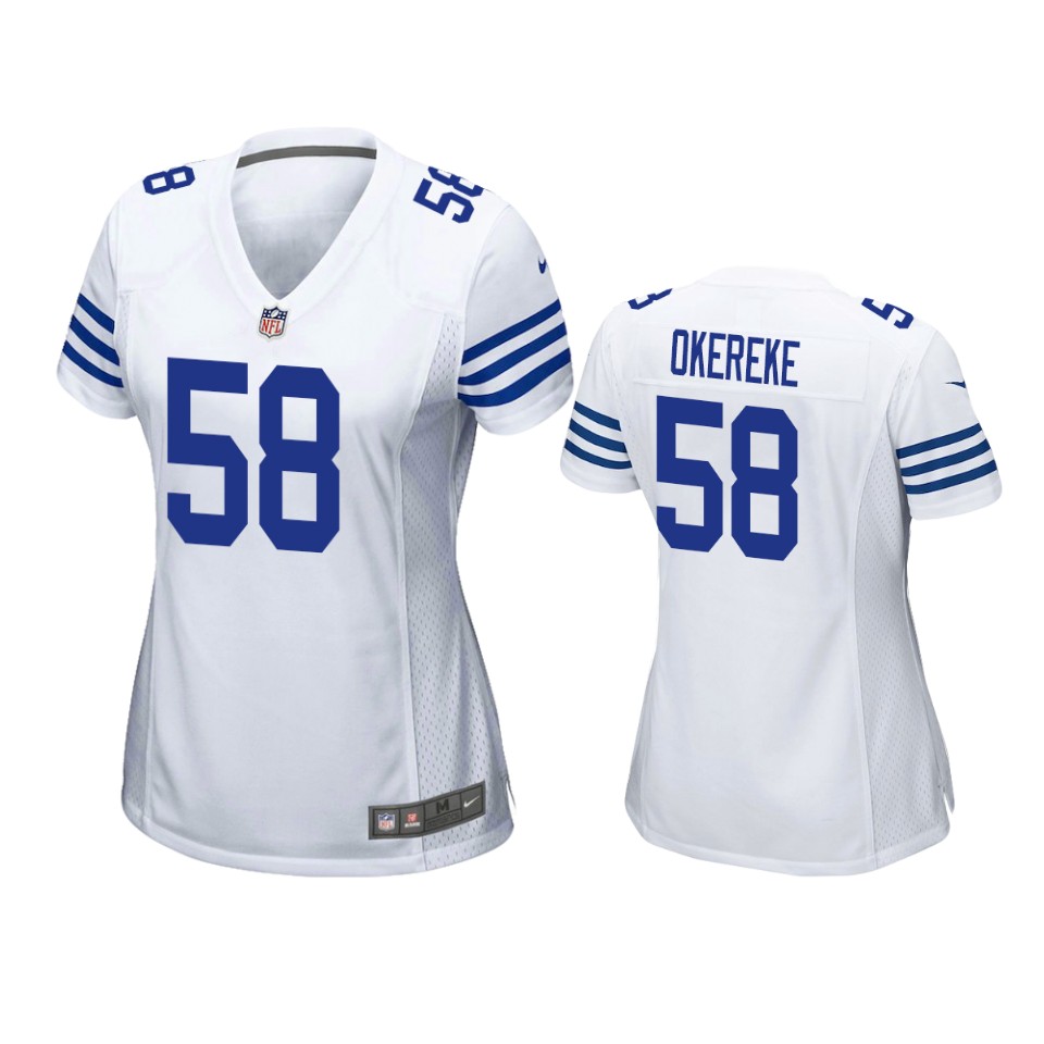 women's colts bobby okereke white game jersey