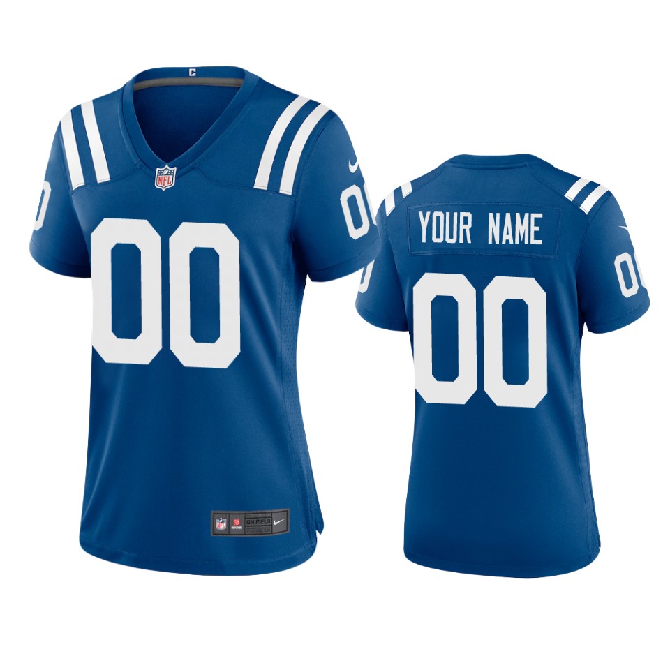 women's colts custom royal 2020 game jersey
