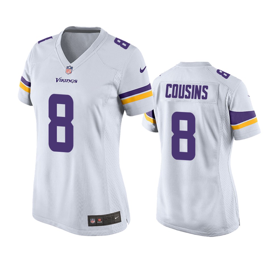 women's kirk cousins vikings white game jersey