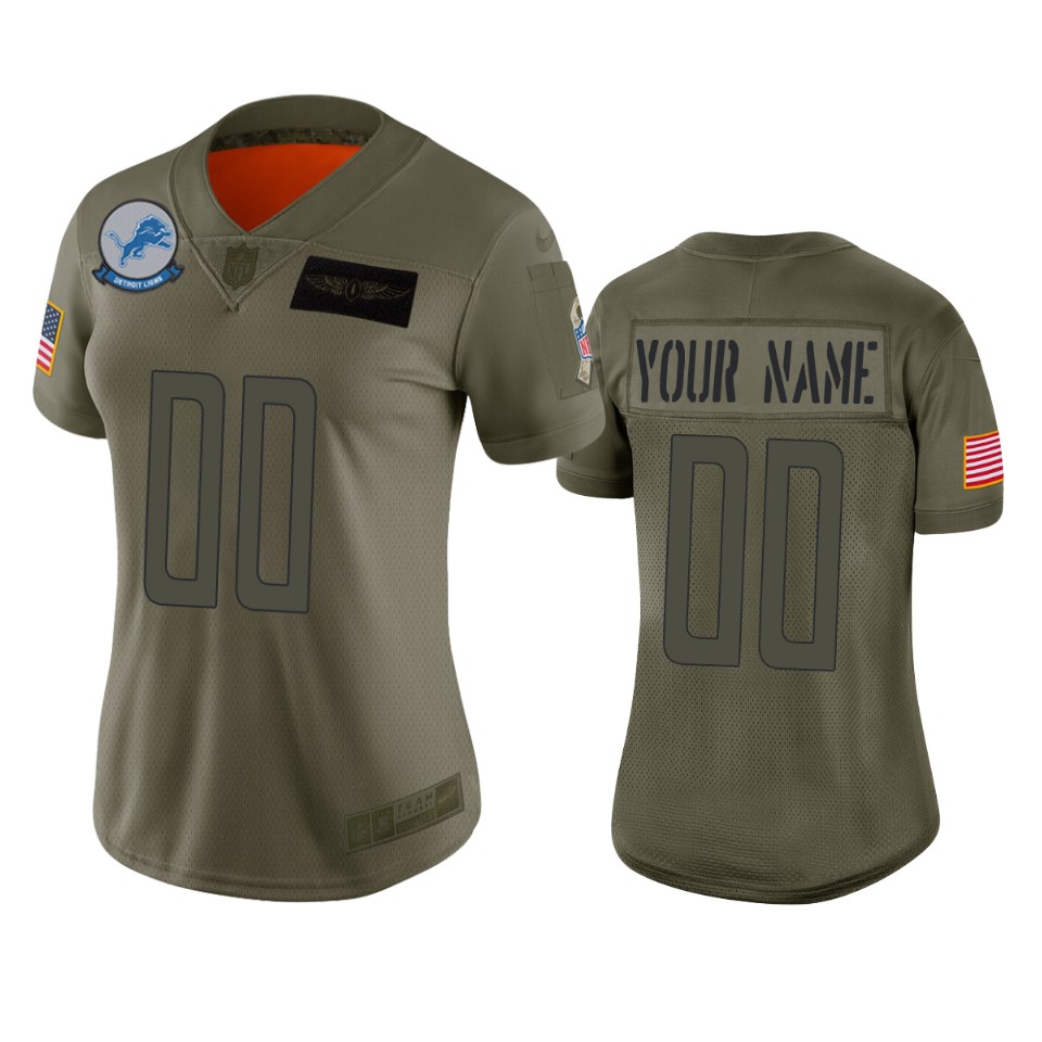 women's lions custom camo limited 2019 salute to service jersey
