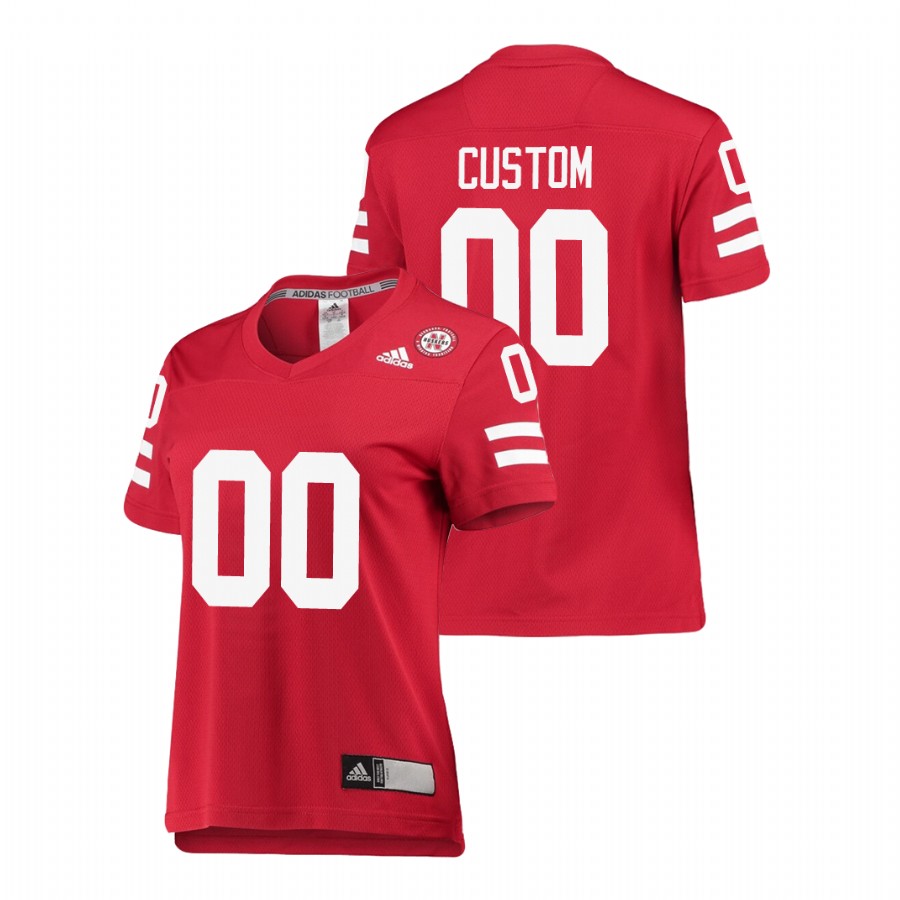 women's nebraska cornhuskers custom scarlet replica college football jersey