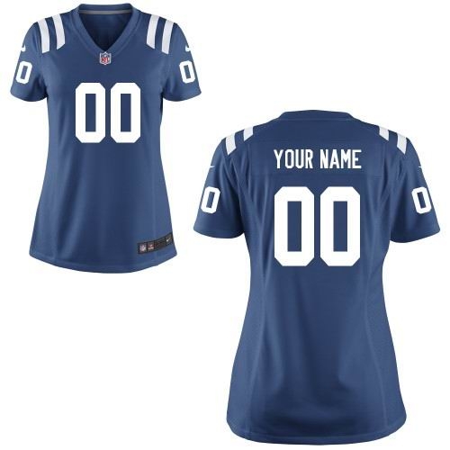 women's indianapolis colts customized game team blue jerseys