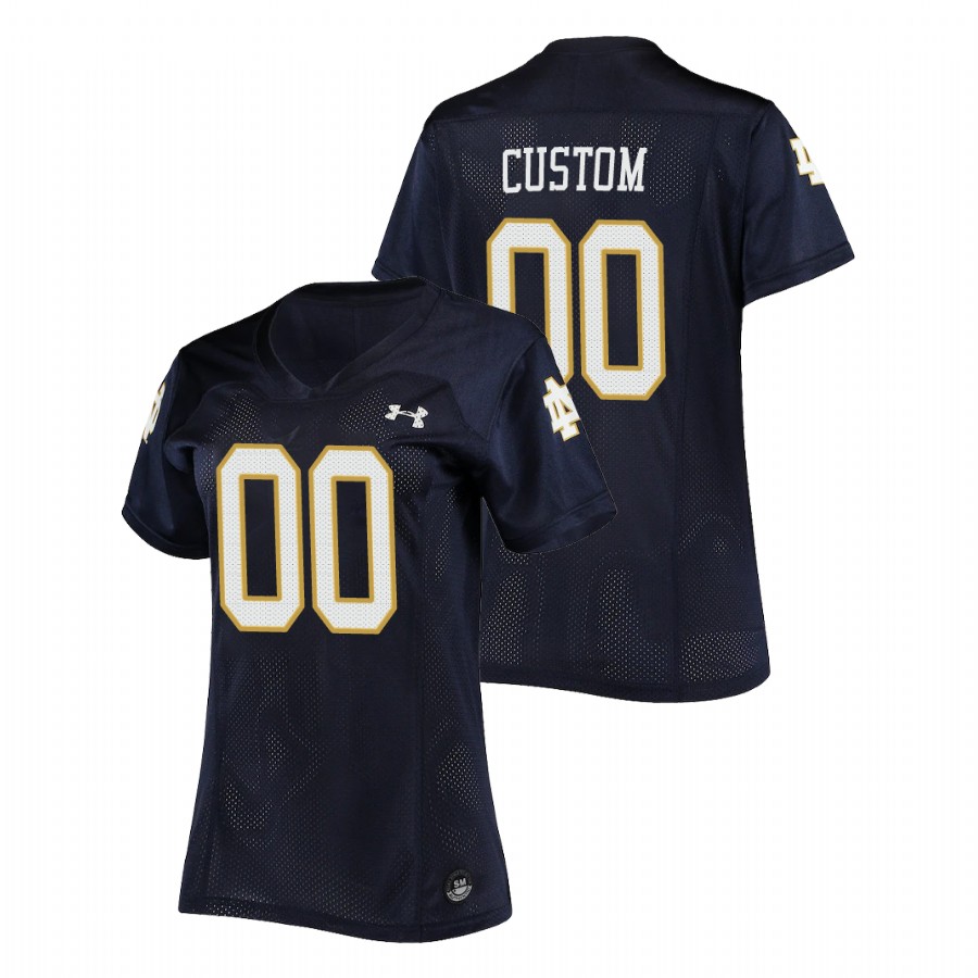 women's notre dame fighting irish custom football replica navy jersey