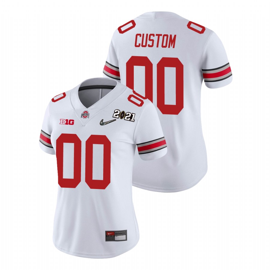 women's ohio state buckeyes custom white 2021 national championship jersey