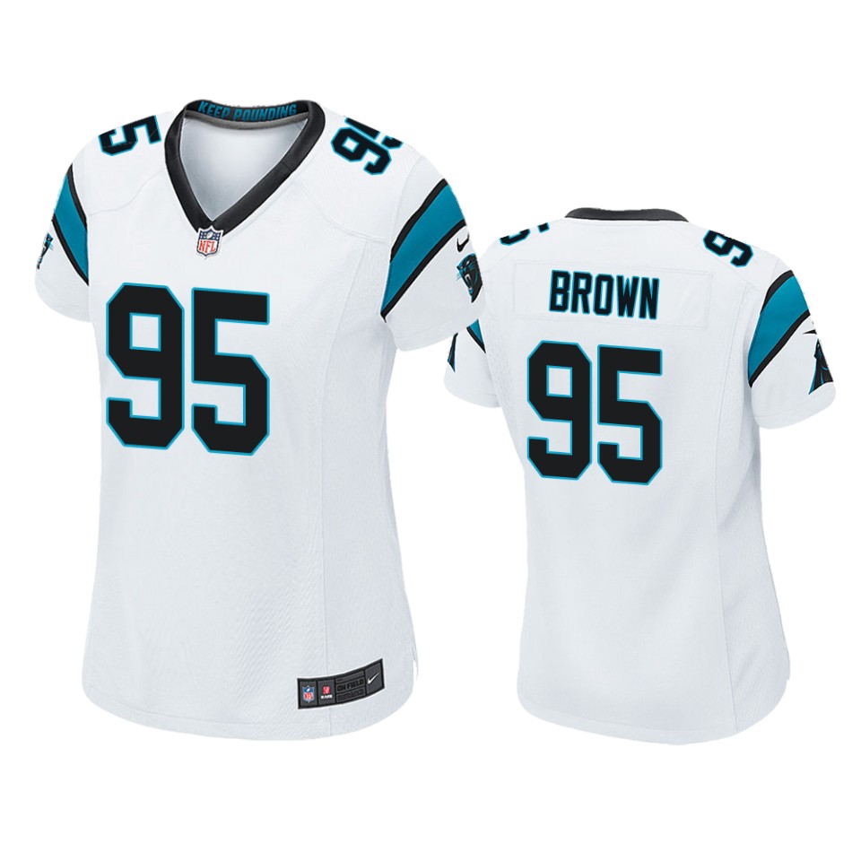 women's panthers derrick brown white game jersey