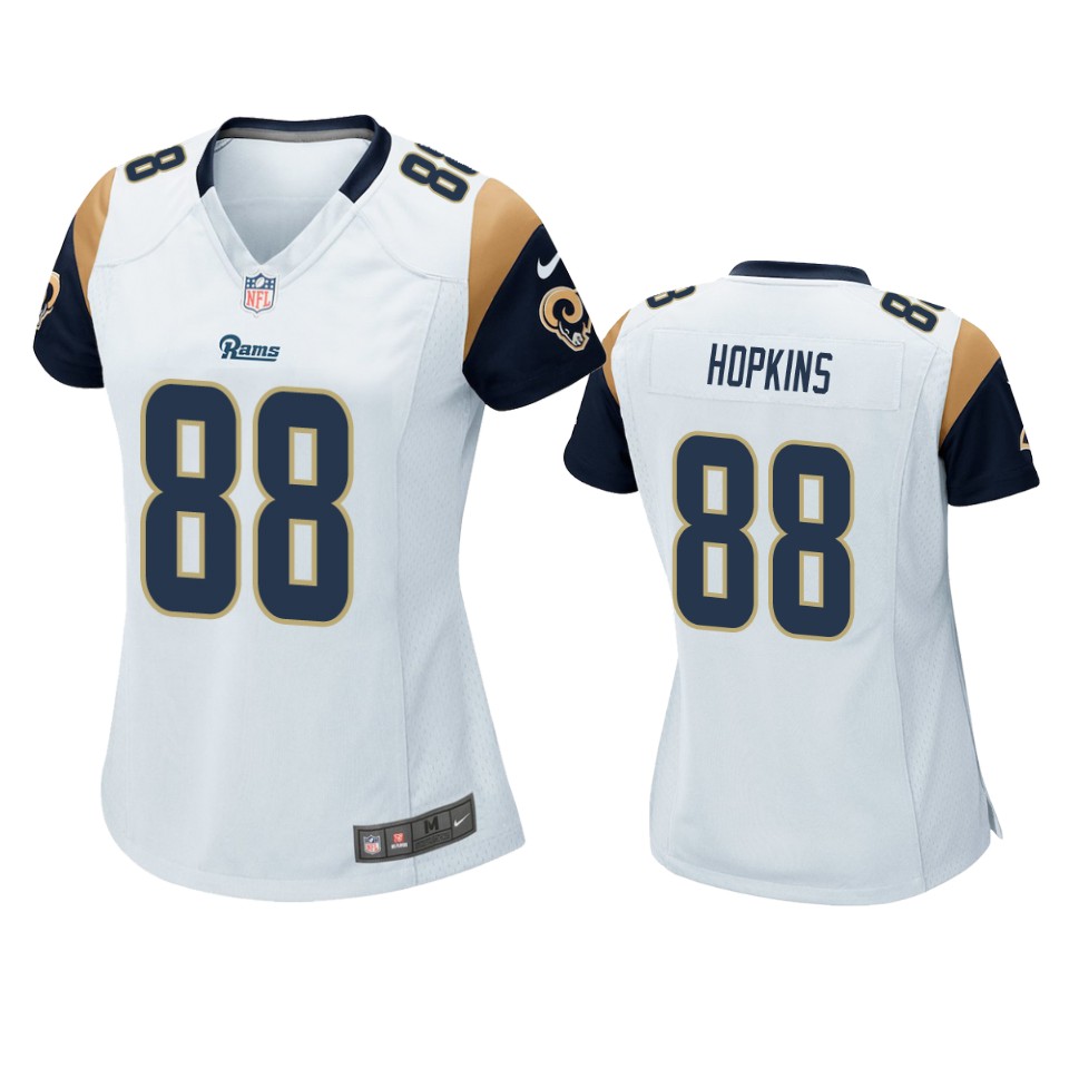 women's rams brycen hopkins white game jersey