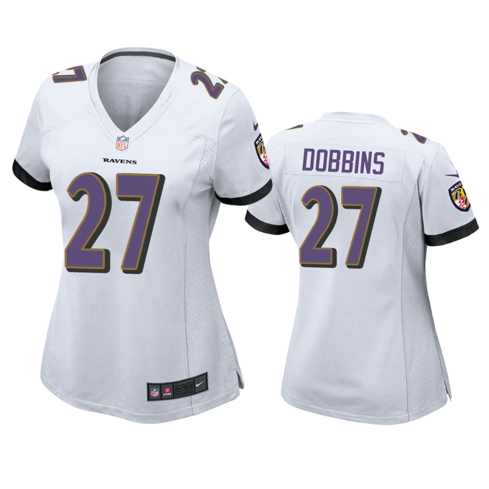 women's ravens j.k. dobbins white game jersey