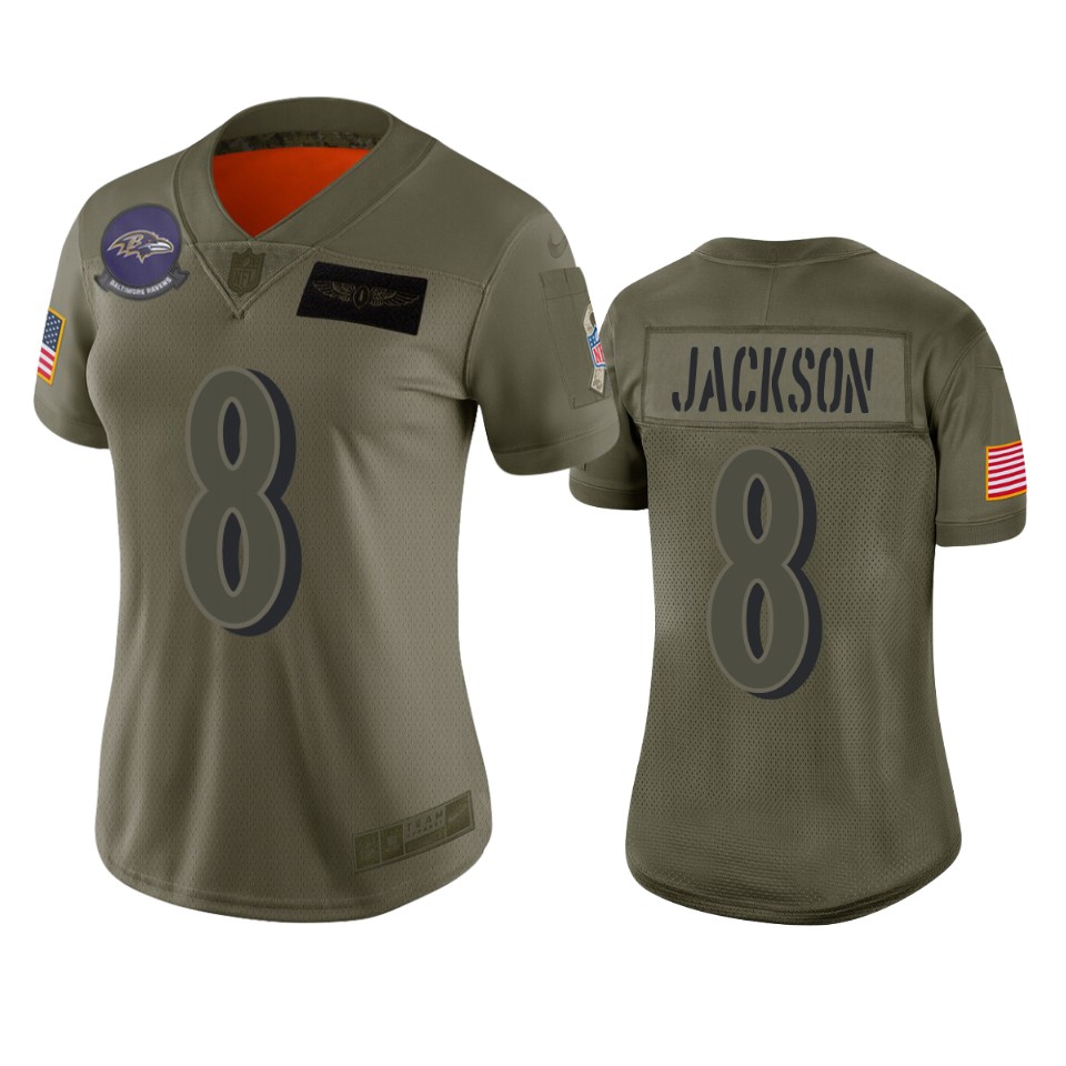 women's ravens lamar jackson camo limited 2019 salute to service jersey