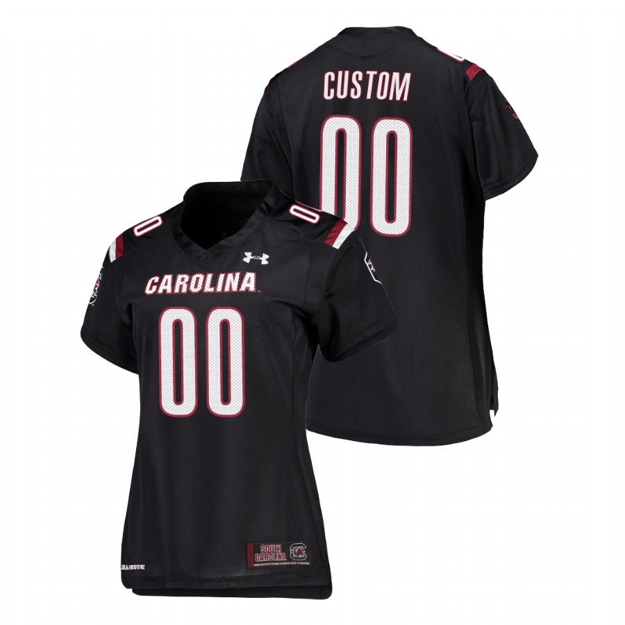 women's-south-carolina-gamecocks-custom-black-replica-football-jersey