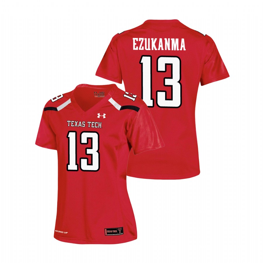 women's texas tech red raiders erik ezukanma red replica football jersey