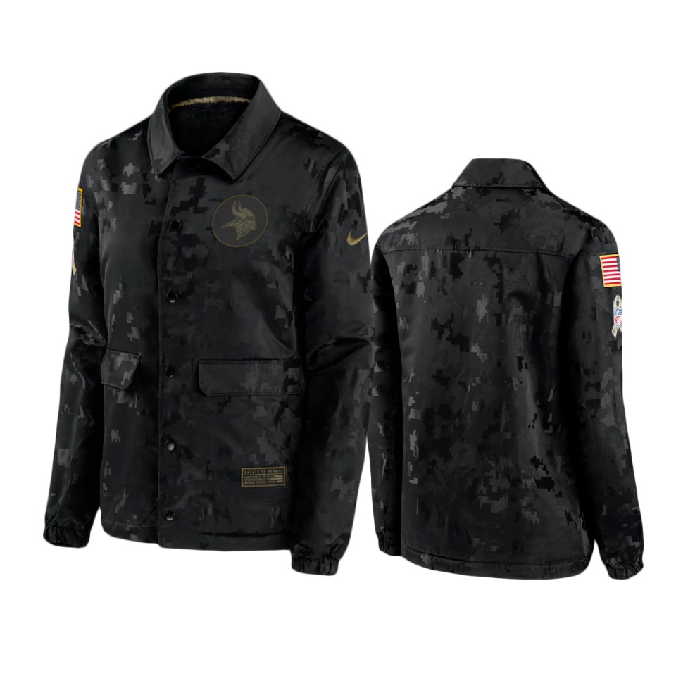women's vikings camo 2020 salute to service full snap jacket