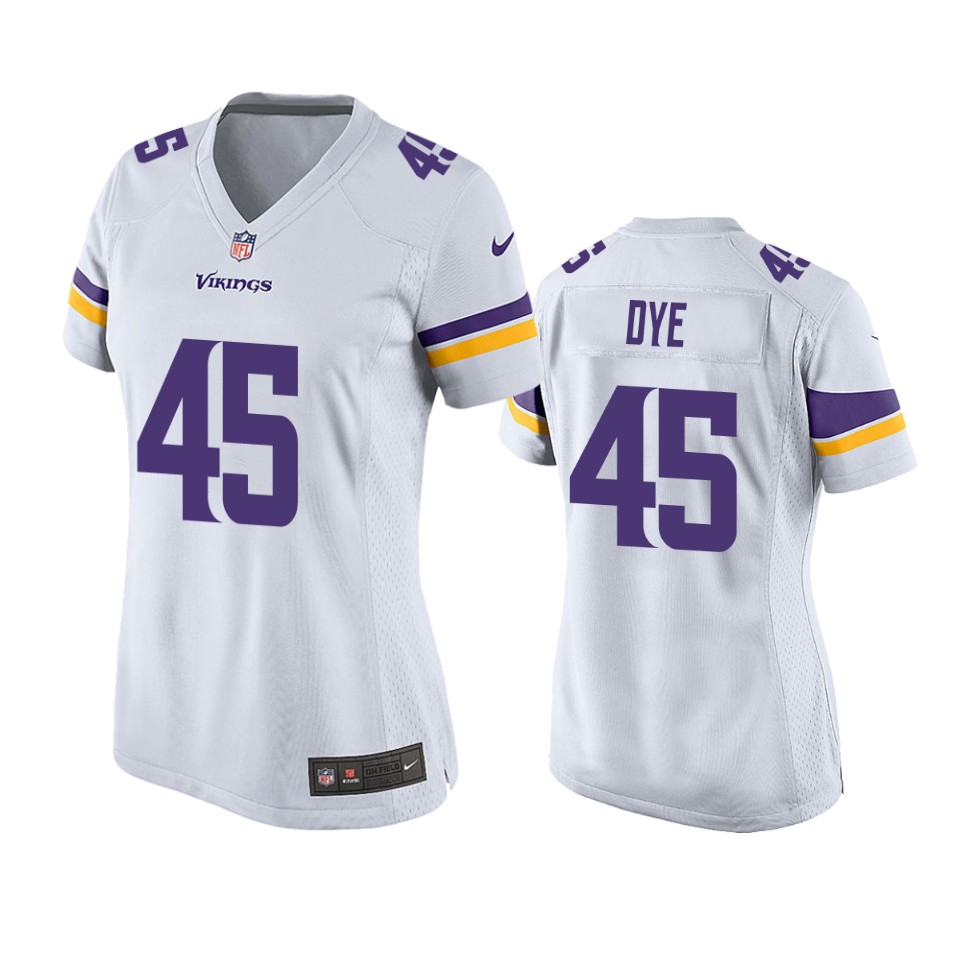 women's vikings troy dye white game jersey