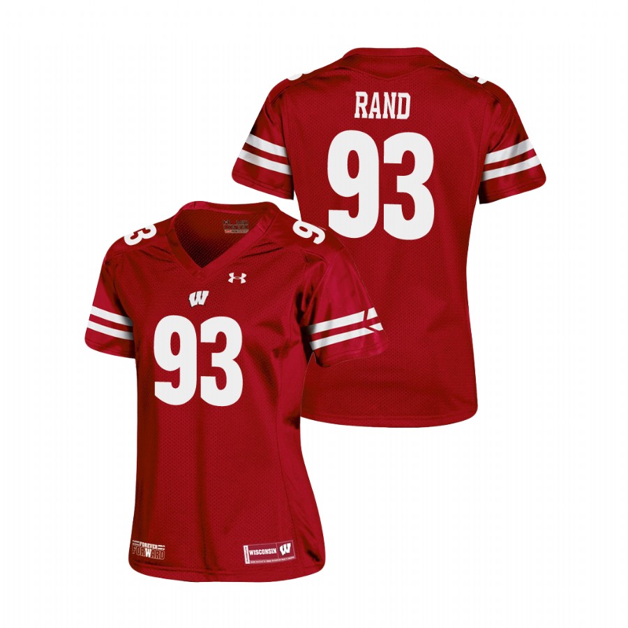 women's wisconsin badgers garrett rand red replica college football jersey