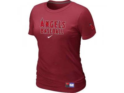 women Los Angeles of Anaheim NEW Red Short Sleeve Practice T-Shirt