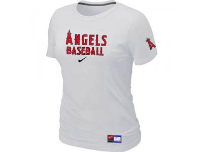 women Los Angeles of Anaheim NEW White Short Sleeve Practice T-Shirt