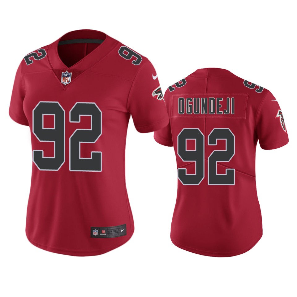 women-adetokunbo-ogundeji-falcons-red-color-rush-limited-jersey