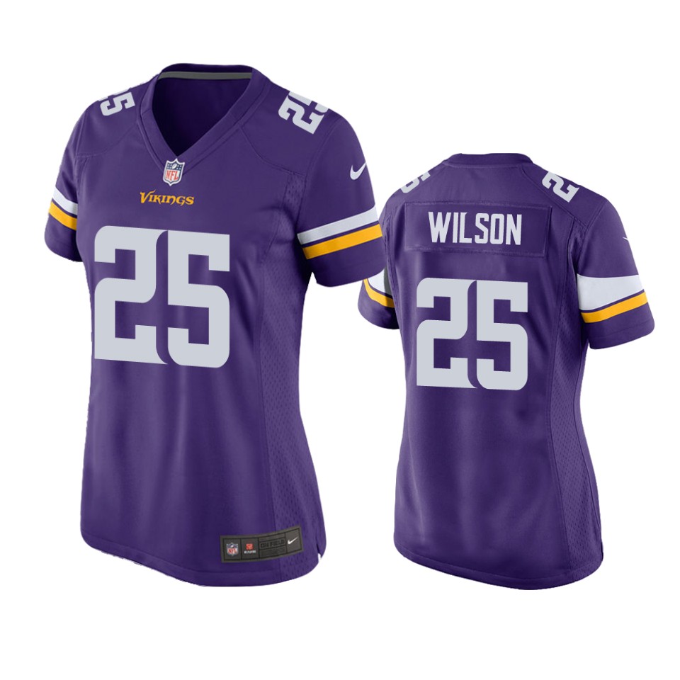 women albert wilson vikings game purple jersey
