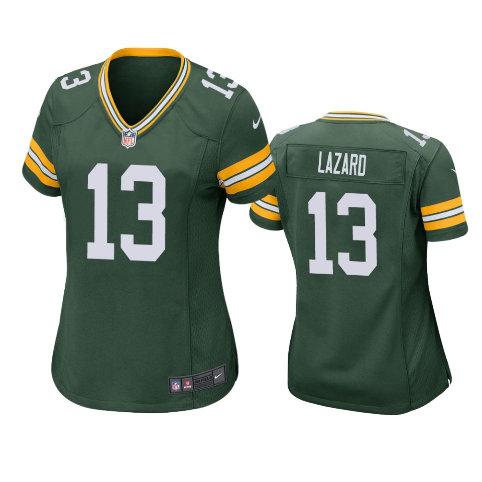 women allen lazard packers green game jersey