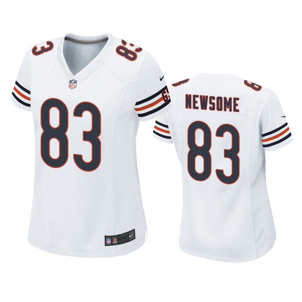 women bears dazz newsome white game jersey