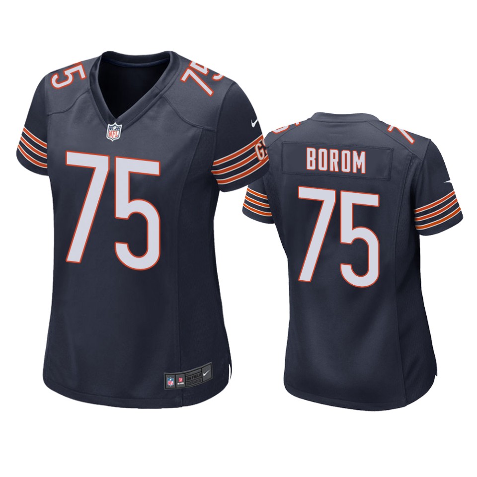 women bears larry borom navy game jersey
