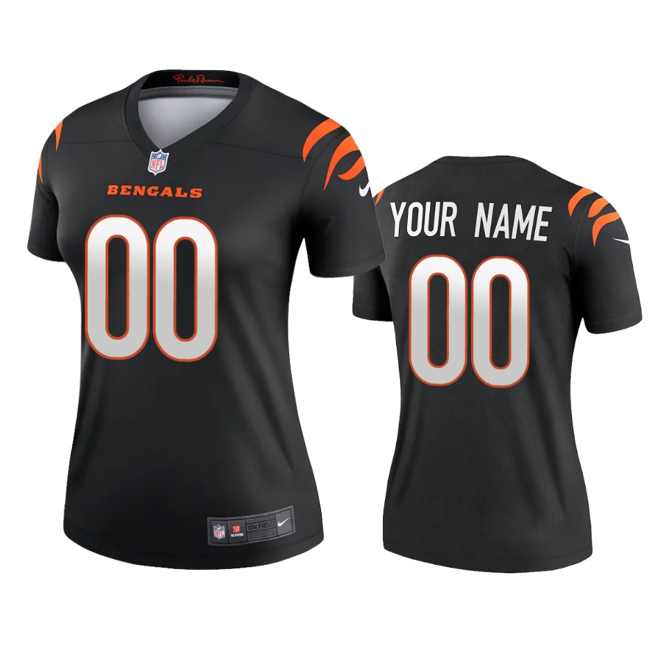 women bengals custom black 2021 legend jersey