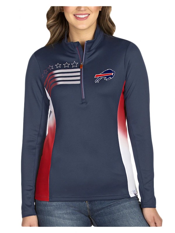 women bills navy liberty quarter zip pullover jacket