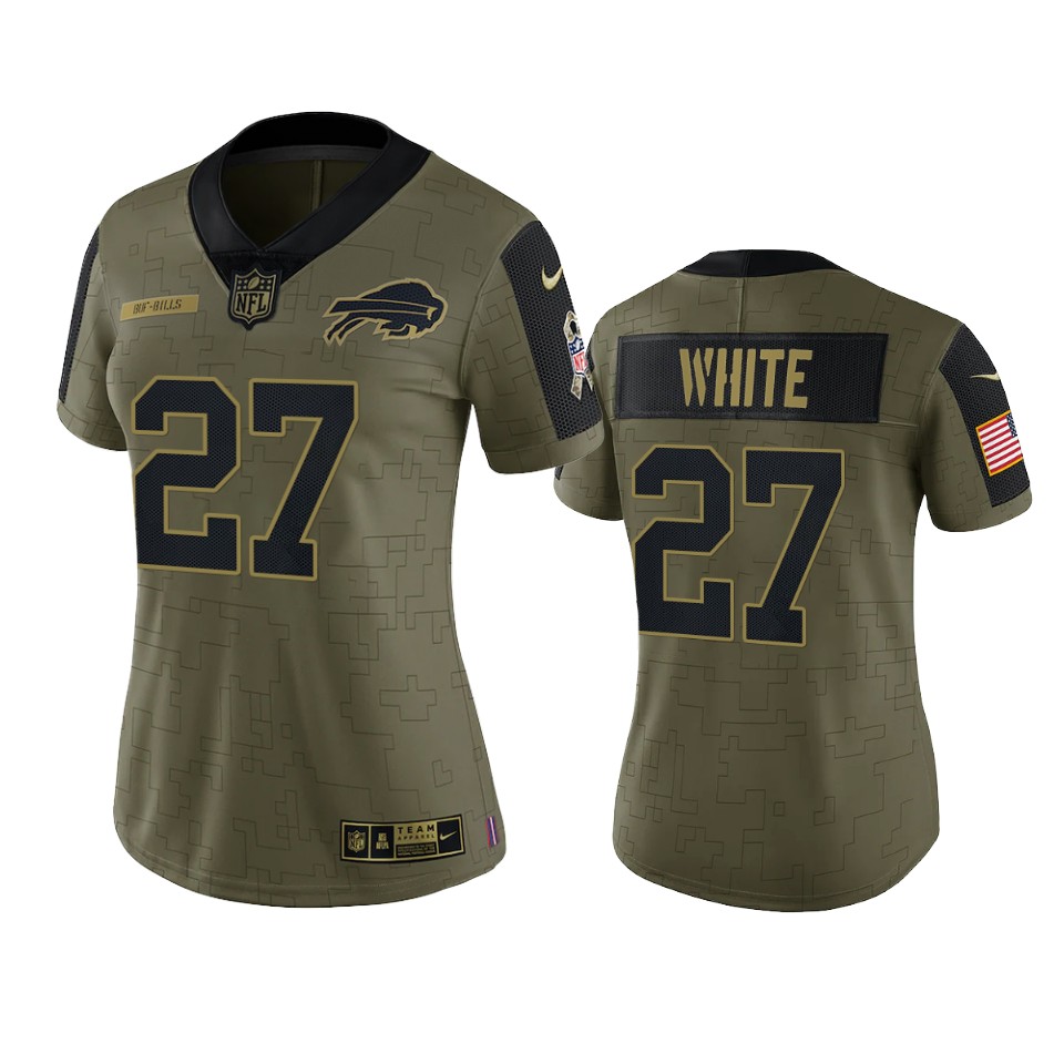 women bills tre'davious white olive limited 2021 salute to service jersey