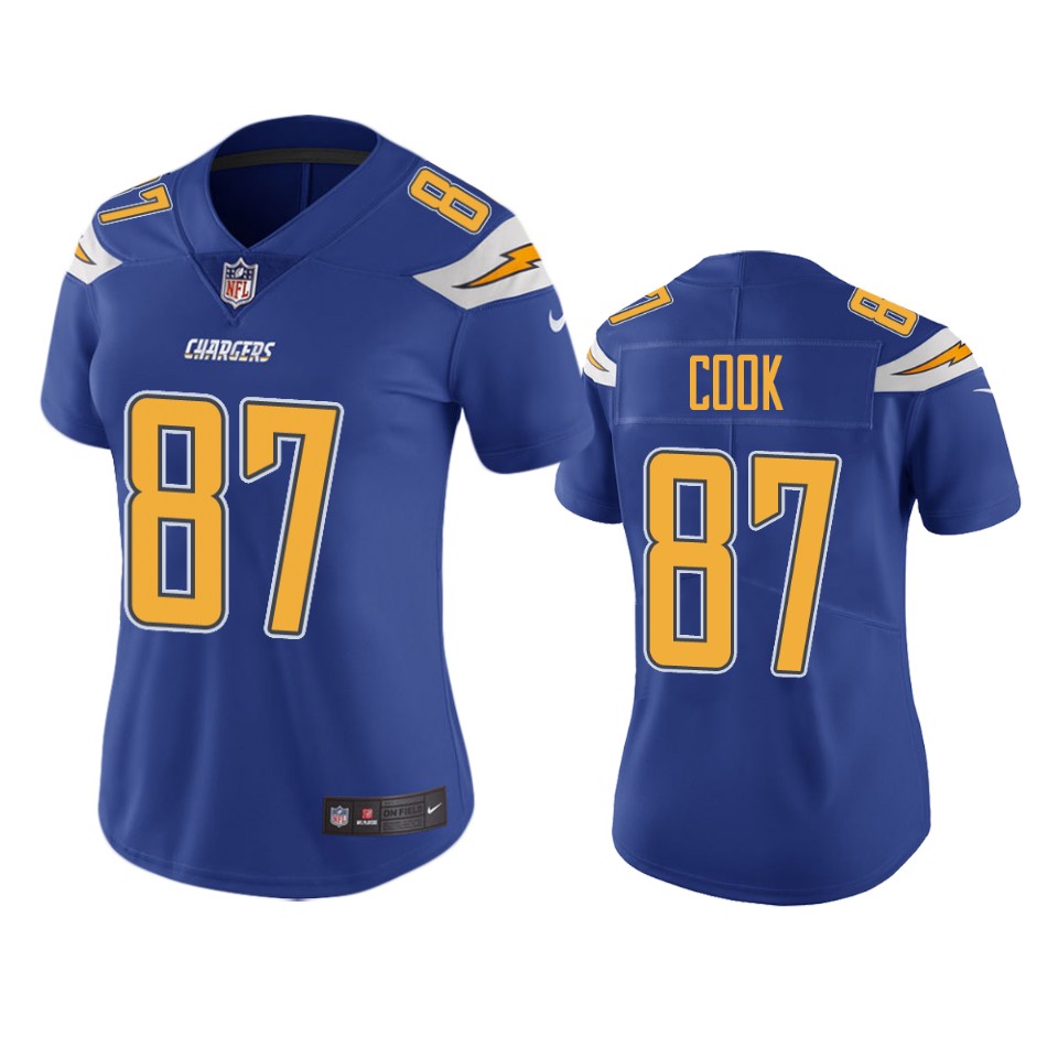 women chargers jared cook royal color rush limited jersey