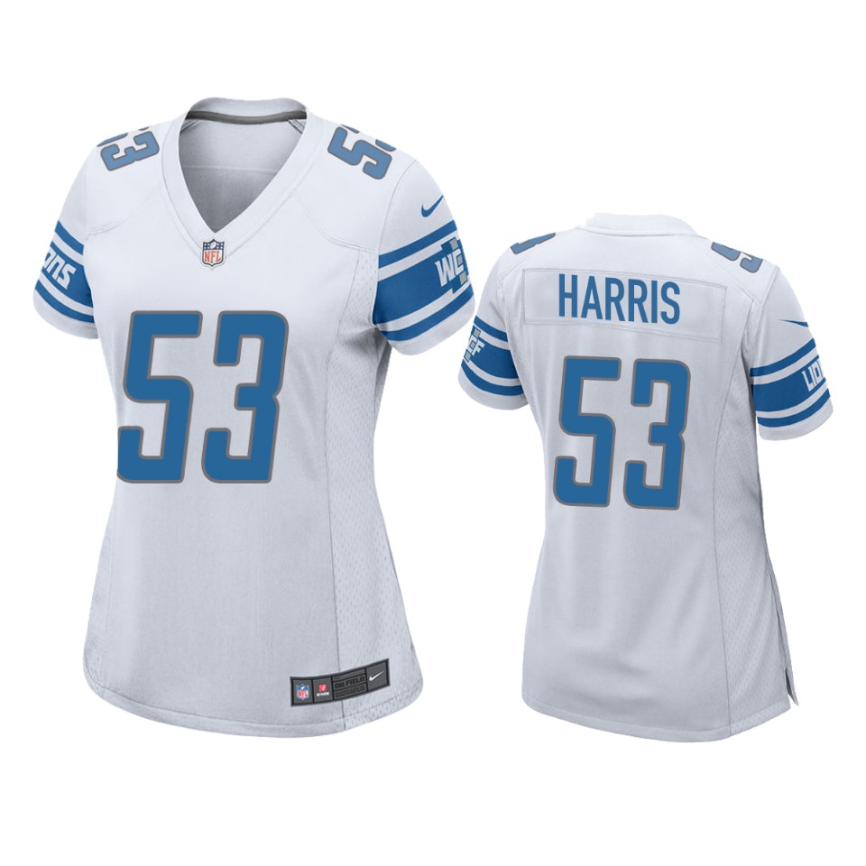 women charles harris lions game white jersey