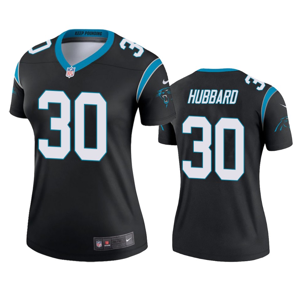 women chuba hubbard panthers black legend jersey