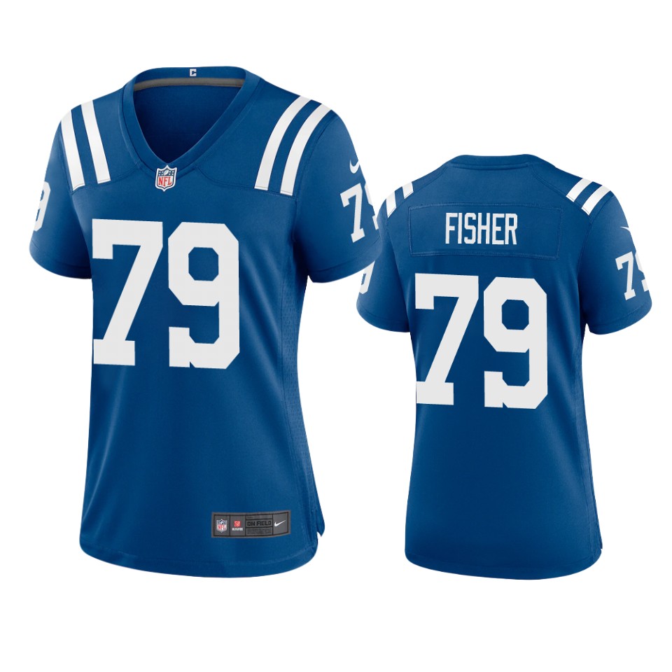 women colts eric fisher royal game jersey