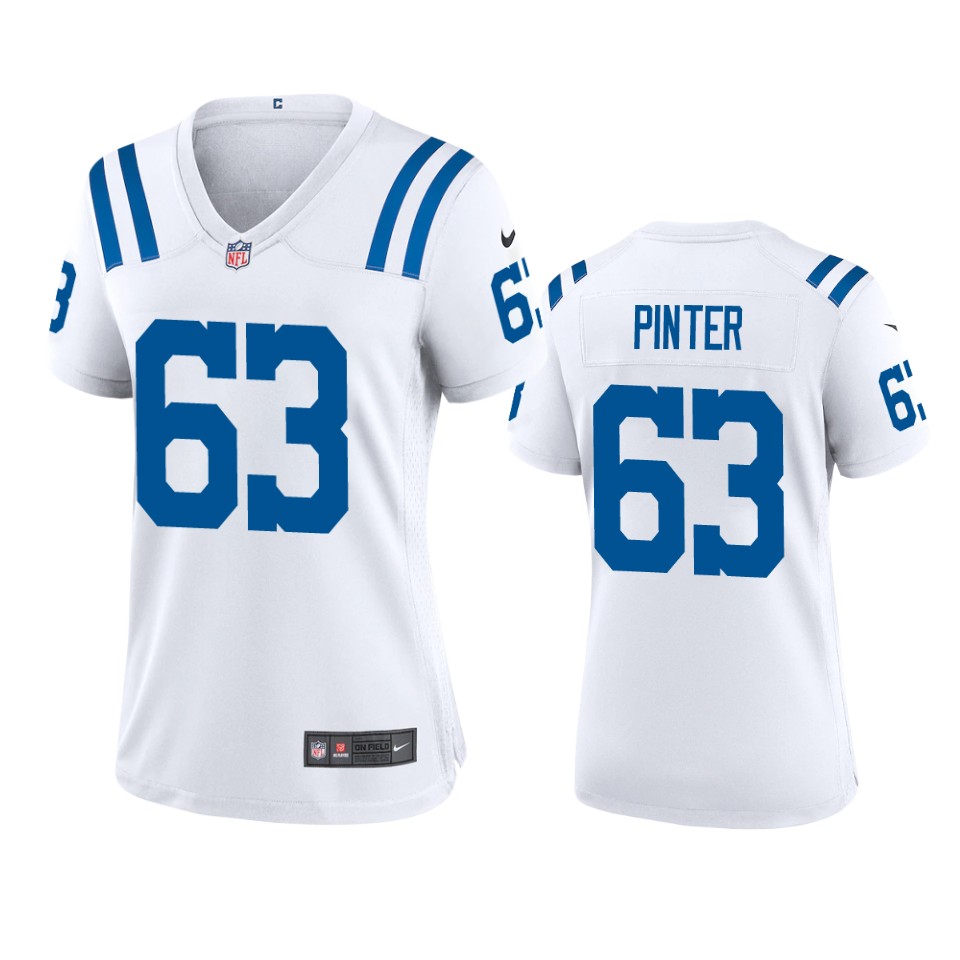 women danny pinter colts white game jersey