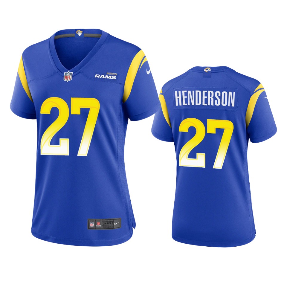 women darrell henderson rams game royal jersey