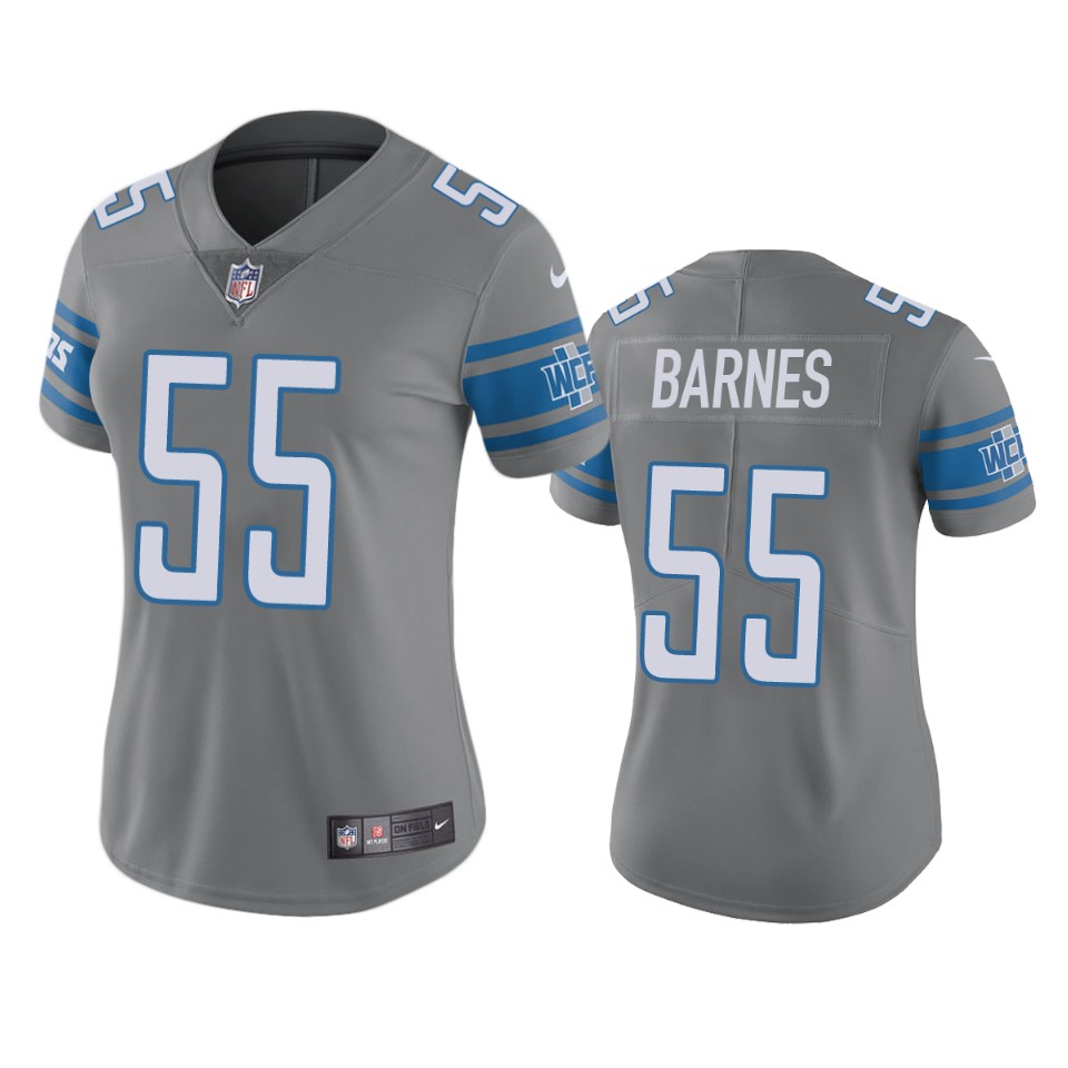 women derrick barnes lions steel color rush limited jersey