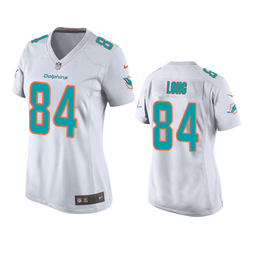 women dolphins hunter long white game jersey