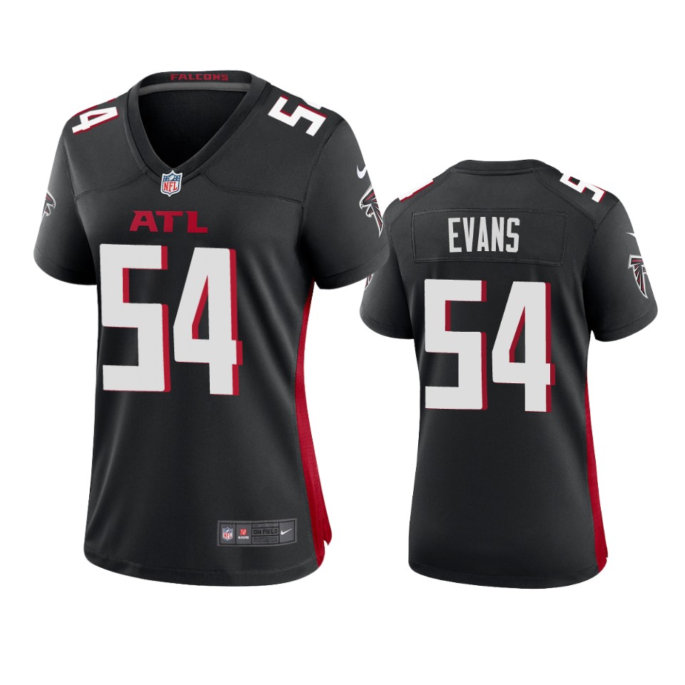 women-falcons-rashaan-evans-game-black-jersey