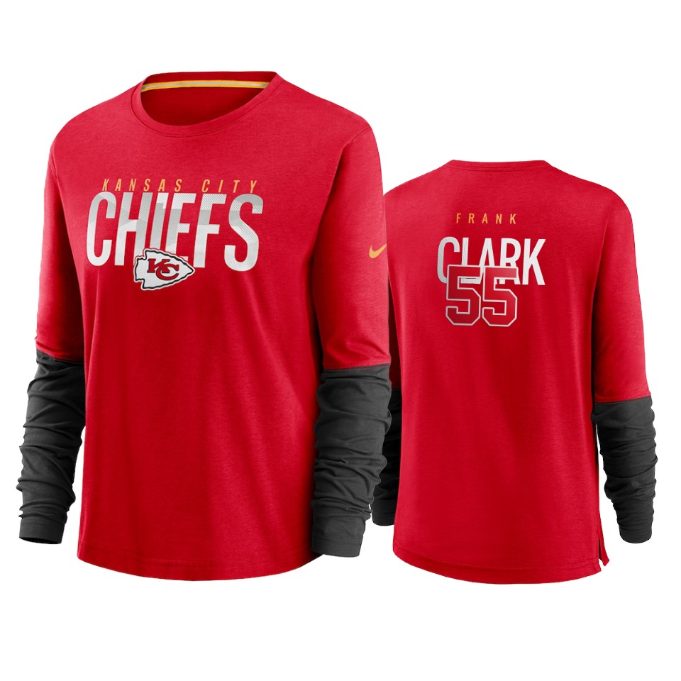 women frank clark chiefs red city mascot breathe t shirt