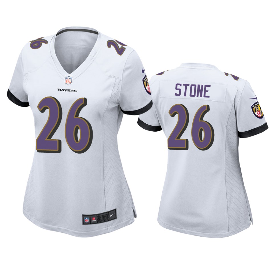 women geno stone ravens game white jersey
