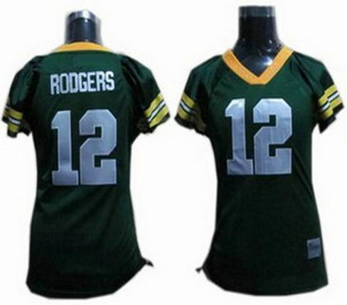 women green bay packers 12 aaron rodgers jerseys green