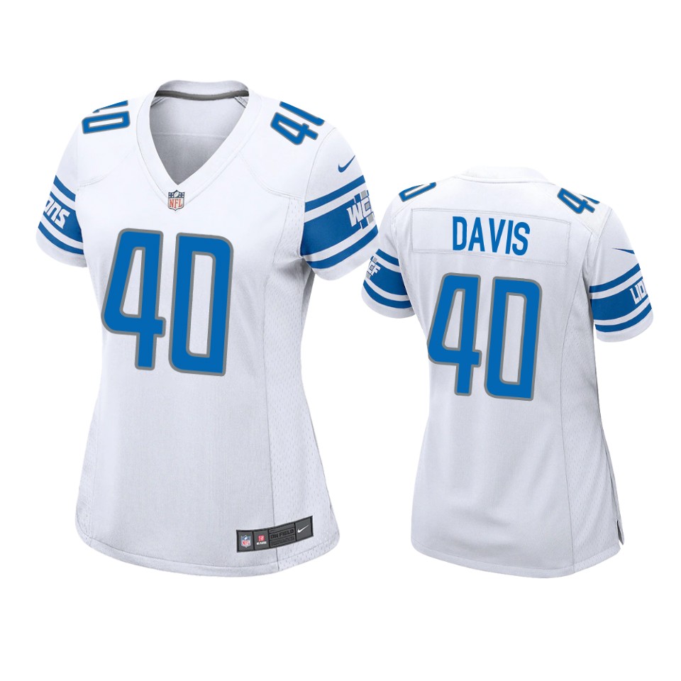 women jarrad davis lions game white jersey